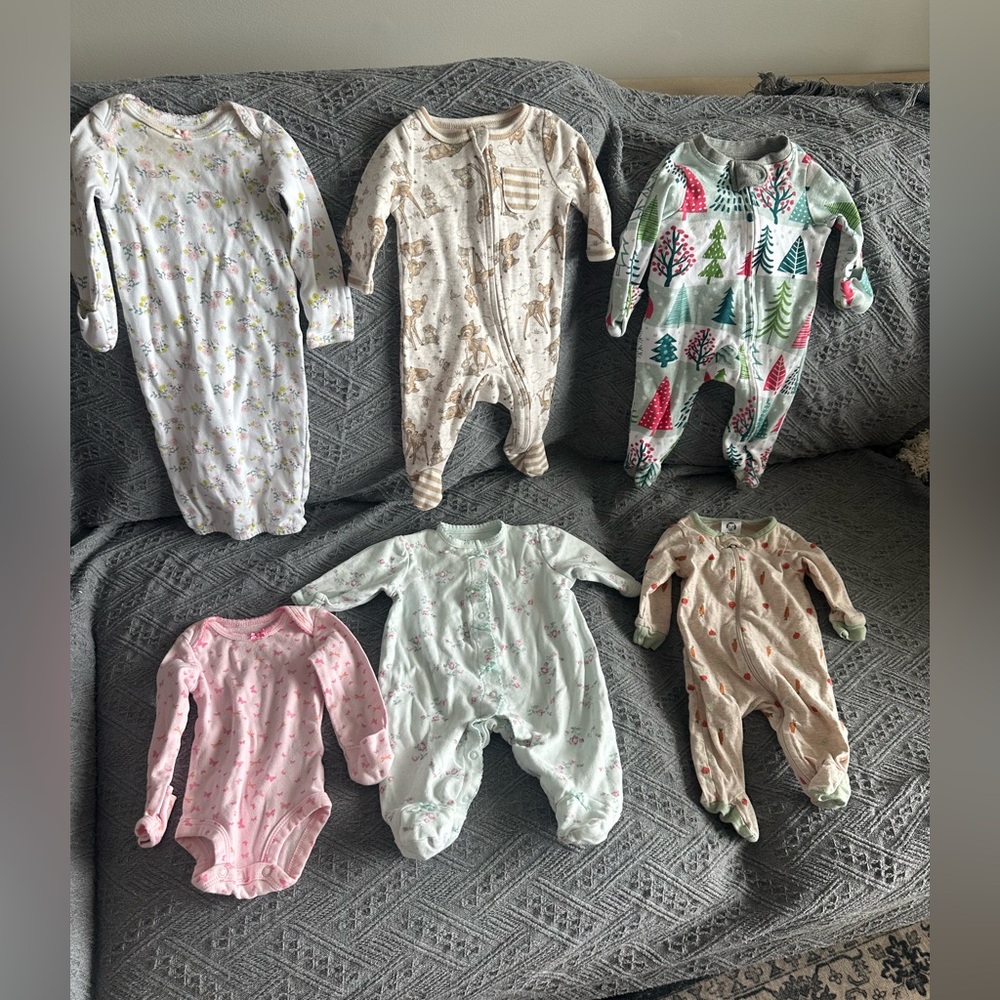 Little Me Multicolor Kids Footies Set